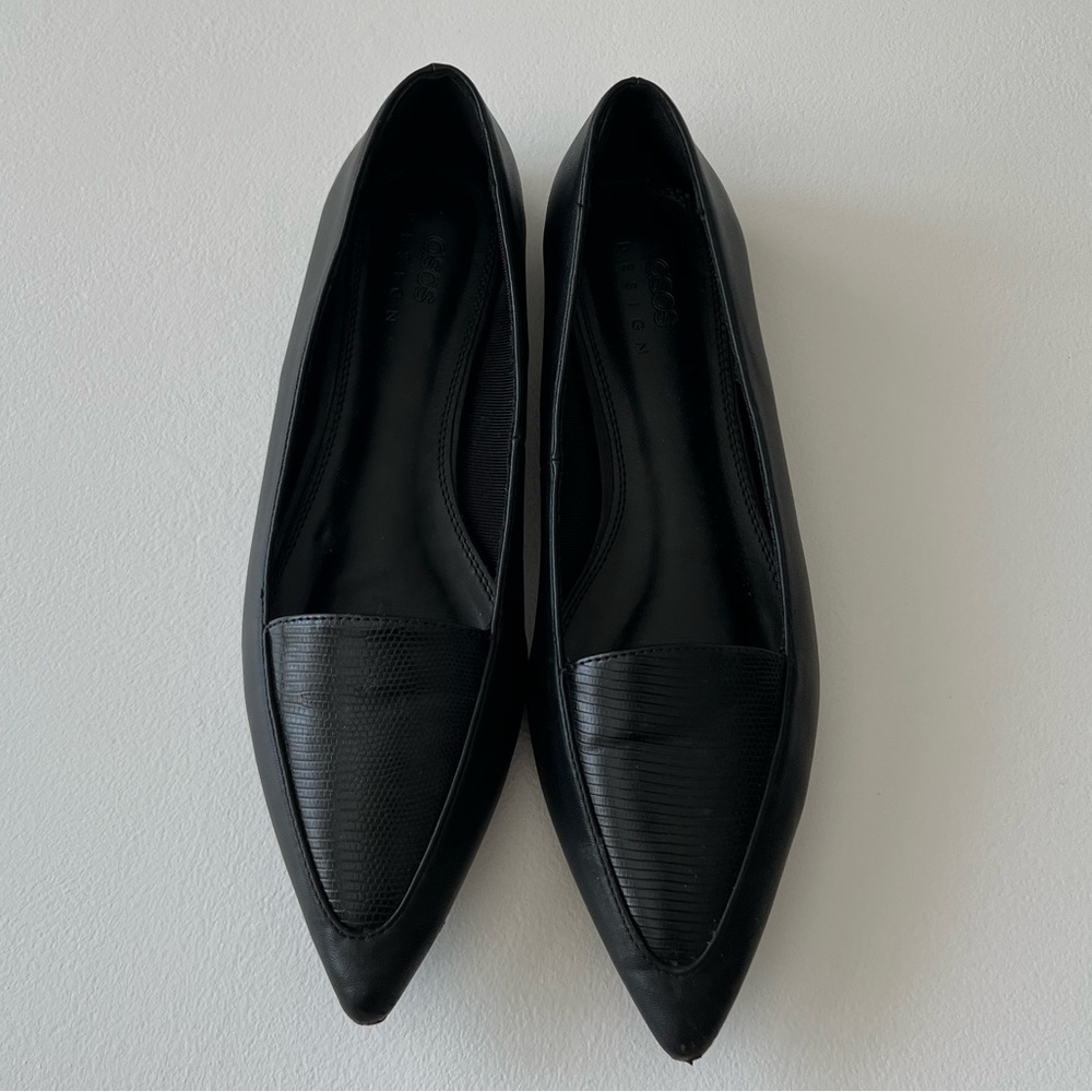 Asos black flats size 7